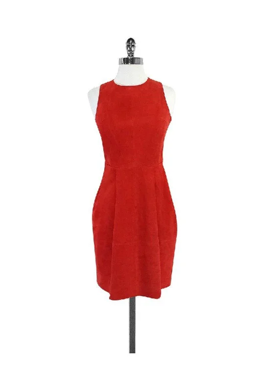 Shift Women Dress with a Simple and Classic Design for Everyday Wear Shift Women Dress with a Simple and Classic Design for Everyday Wear Joie - Red Suede Sleeveless Dress Sz XS