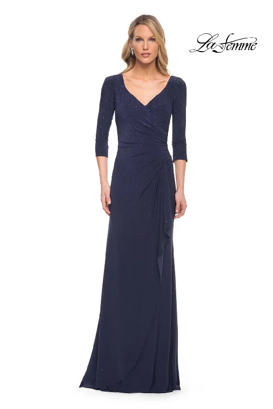 Wrap - Style Women Dress with Adjustable Fit for All Body Types Wrap - Style Women Dress with Adjustable Fit for All Body Types La Femme 30177 Wrap - Style Women Dress with Adjustable Fit for All Body Types Wrap - Style Women Dress with Adjustable Fit for All Body Types La Femme 30177