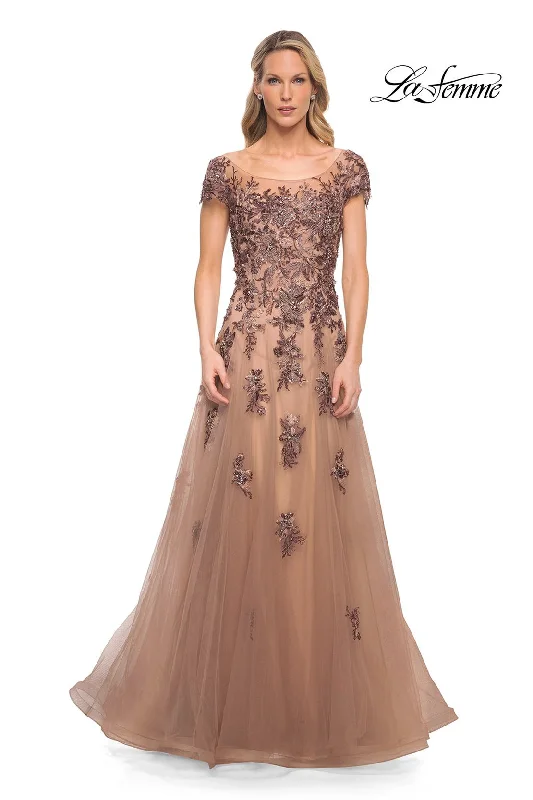 Strapless Women Dress with a Built - in Bra for Comfort and Support Strapless Women Dress with a Built - in Bra for Comfort and Support La Femme 30197 Strapless Women Dress with a Built - in Bra for Comfort and Support Strapless Women Dress with a Built - in Bra for Comfort and Support La Femme 30197