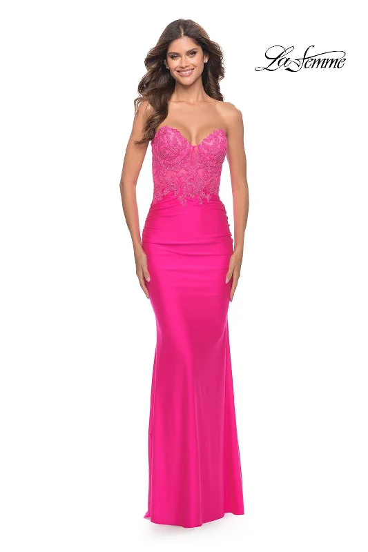 Ruffled Women Dress with Multiple Layers for a Playful and Girly Style Ruffled Women Dress with Multiple Layers for a Playful and Girly Style La Femme 30696 Ruffled Women Dress with Multiple Layers for a Playful and Girly Style Ruffled Women Dress with Multiple Layers for a Playful and Girly Style La Femme 30696