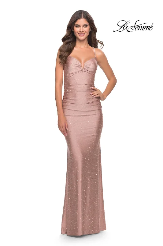 Empire Waist Women Dress to Accentuate the Bust and Conceal the Waist Empire Waist Women Dress to Accentuate the Bust and Conceal the Waist La Femme 31201 Empire Waist Women Dress to Accentuate the Bust and Conceal the Waist Empire Waist Women Dress to Accentuate the Bust and Conceal the Waist La Femme 31201