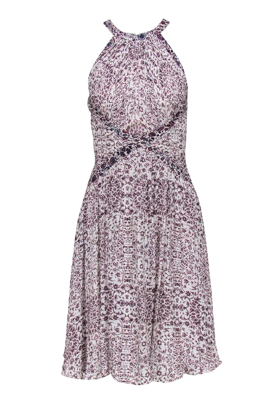 Sleeveless Women Dress in Bright Colors for Summer Parties Sleeveless Women Dress in Bright Colors for Summer Parties L'Agence - Ivory Halter Neck Printed Dress Sz 0
