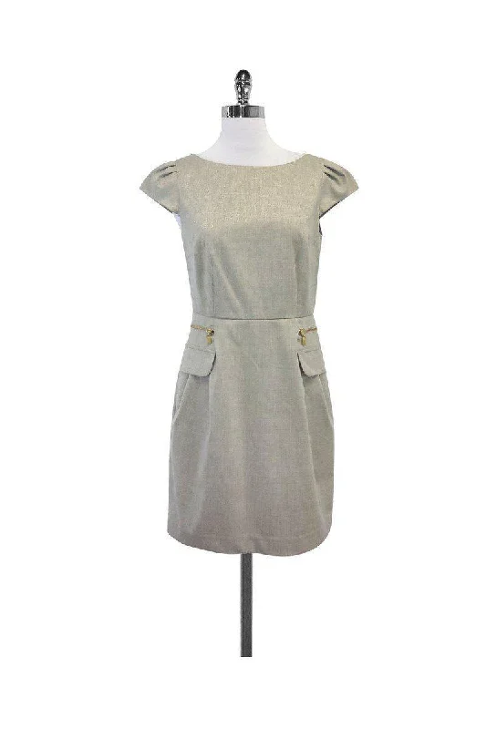 Pleated Women Dress with a Timeless and Elegant Texture Pleated Women Dress with a Timeless and Elegant Texture Laundry by Shelli Segal - Gold & Beige Shimmer Cap Sleeve Midi Dress Sz 6 Pleated Women Dress with a Timeless and Elegant Texture Pleated Women Dress with a Timeless and Elegant Texture Laundry by Shelli Segal - Gold & Beige Shimmer Cap Sleeve Midi Dress Sz 6