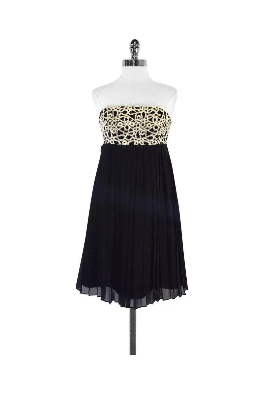 Mermaid - Style Women Dress with a Fitted Silhouette for Special Occasions Mermaid - Style Women Dress with a Fitted Silhouette for Special Occasions Lilly Pulitzer - Gold & Black Strapless Dress Sz 4