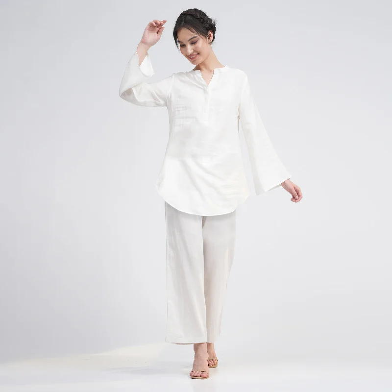 Ball Gown Women Dress with a Full Skirt for a Princess - like Look Ball Gown Women Dress with a Full Skirt for a Princess - like Look Linen Tencel Co Ord Set for Women | Cream