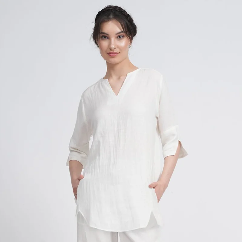 Mermaid - Style Women Dress with a Fitted Silhouette for Special Occasions Mermaid - Style Women Dress with a Fitted Silhouette for Special Occasions Linen Top for Women | Cream Mermaid - Style Women Dress with a Fitted Silhouette for Special Occasions Mermaid - Style Women Dress with a Fitted Silhouette for Special Occasions Linen Top for Women | Cream