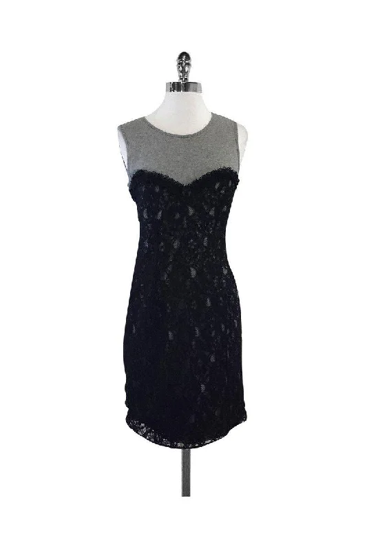 Ruffled Women Dress with Multiple Layers for a Playful and Girly Style Ruffled Women Dress with Multiple Layers for a Playful and Girly Style Love Moschino - Grey & Black Lace Dress Sz 4
