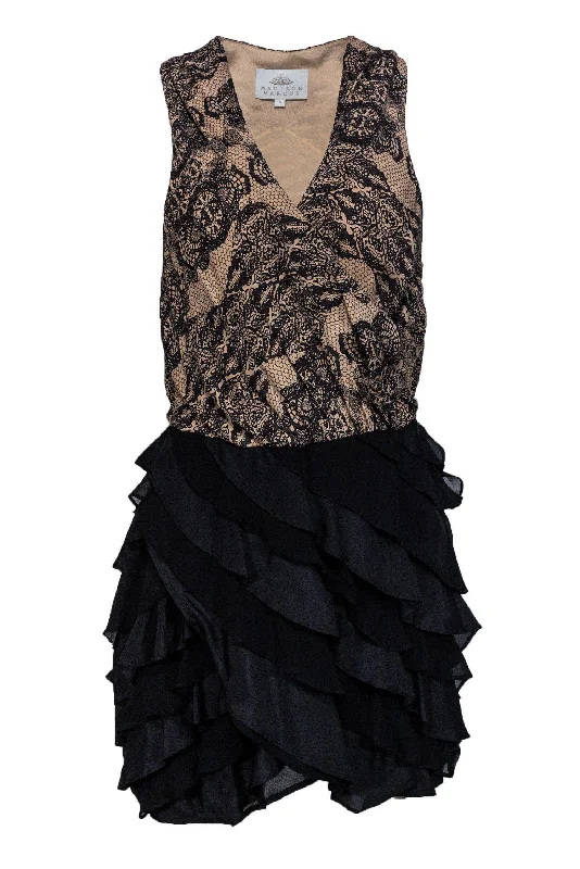 Sleeveless Women Dress in Bright Colors for Summer Parties Sleeveless Women Dress in Bright Colors for Summer Parties Madison Marcus - Beige & Black Lace Print Dress w/ Ruffle Skirt Sz S Sleeveless Women Dress in Bright Colors for Summer Parties Sleeveless Women Dress in Bright Colors for Summer Parties Madison Marcus - Beige & Black Lace Print Dress w/ Ruffle Skirt Sz S