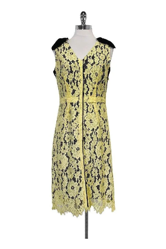 Sheath Women Dress with a Tailored Fit for a Professional Look Sheath Women Dress with a Tailored Fit for a Professional Look Marc Jacobs - Yellow & Black Lace Dress Sz 2