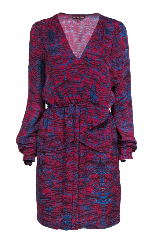 Printed Abstract Women Dress for a Modern and Artistic Appeal Printed Abstract Women Dress for a Modern and Artistic Appeal Marchesa Voyage - Red & Blue Patterned Peasant Dress Sz 6 Printed Abstract Women Dress for a Modern and Artistic Appeal Printed Abstract Women Dress for a Modern and Artistic Appeal Marchesa Voyage - Red & Blue Patterned Peasant Dress Sz 6