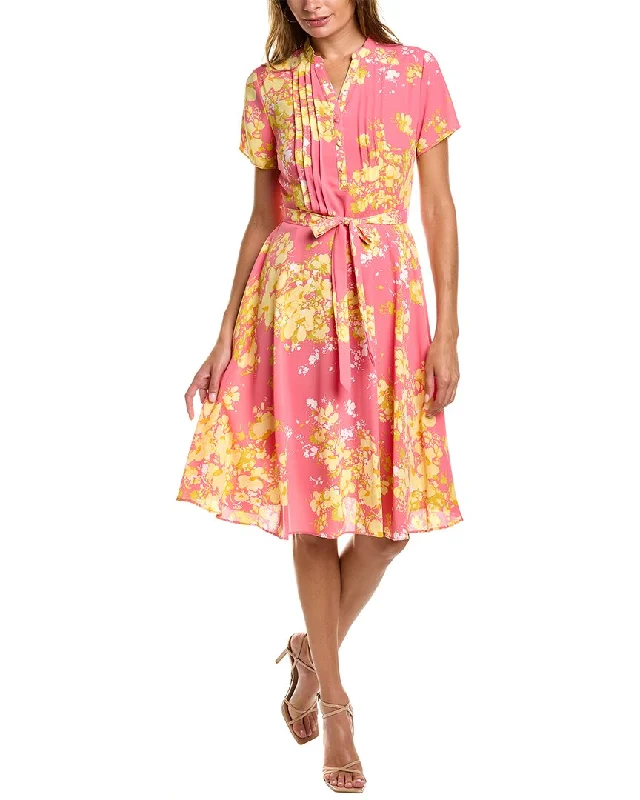 Wrap - Style Women Dress with Adjustable Fit for All Body Types Wrap - Style Women Dress with Adjustable Fit for All Body Types Nanette Nanette Lepore Crepe Chiffon Printed Midi Dress