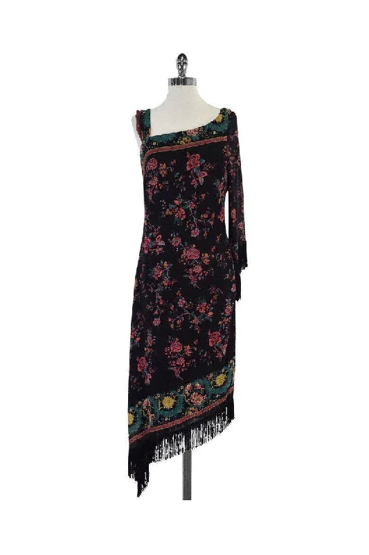 Mermaid - Style Women Dress with a Fitted Silhouette for Special Occasions Mermaid - Style Women Dress with a Fitted Silhouette for Special Occasions Nicole Miller - Floral & Fringe Silk One Shoulder Dress Sz 4 Mermaid - Style Women Dress with a Fitted Silhouette for Special Occasions Mermaid - Style Women Dress with a Fitted Silhouette for Special Occasions Nicole Miller - Floral & Fringe Silk One Shoulder Dress Sz 4