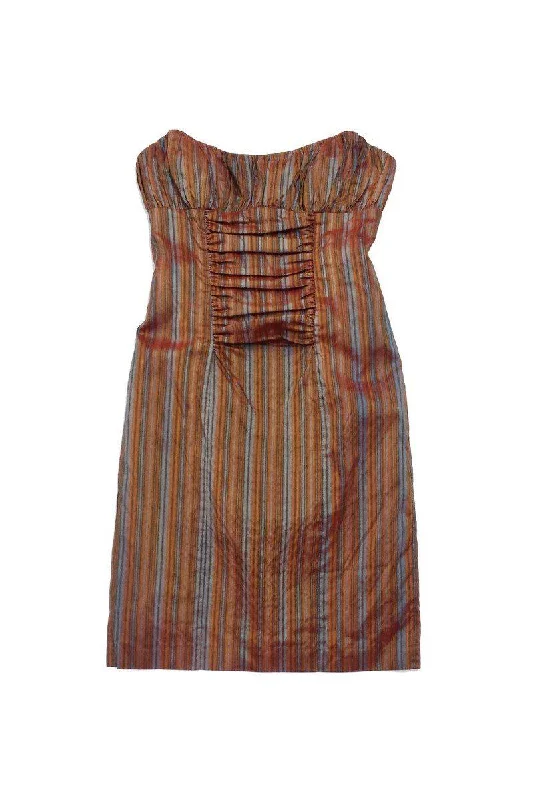 Off - the - Shoulder Women Dress for a Romantic and Feminine Look Off - the - Shoulder Women Dress for a Romantic and Feminine Look Nicole Miller - Rust & Blue Striped Silk Strapless Dress Sz 10 Off - the - Shoulder Women Dress for a Romantic and Feminine Look Off - the - Shoulder Women Dress for a Romantic and Feminine Look Nicole Miller - Rust & Blue Striped Silk Strapless Dress Sz 10