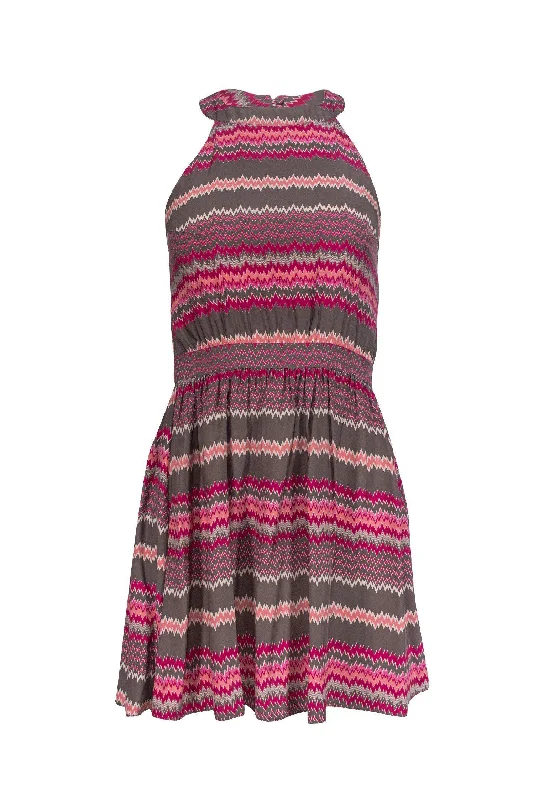 Plus Size Women Dress with a Flattering A - Line Cut for Comfort and Style Plus Size Women Dress with a Flattering A - Line Cut for Comfort and Style Parker - Taupe Dress w/ Chevron & Strappy Back Sz XS Plus Size Women Dress with a Flattering A - Line Cut for Comfort and Style Plus Size Women Dress with a Flattering A - Line Cut for Comfort and Style Parker - Taupe Dress w/ Chevron & Strappy Back Sz XS