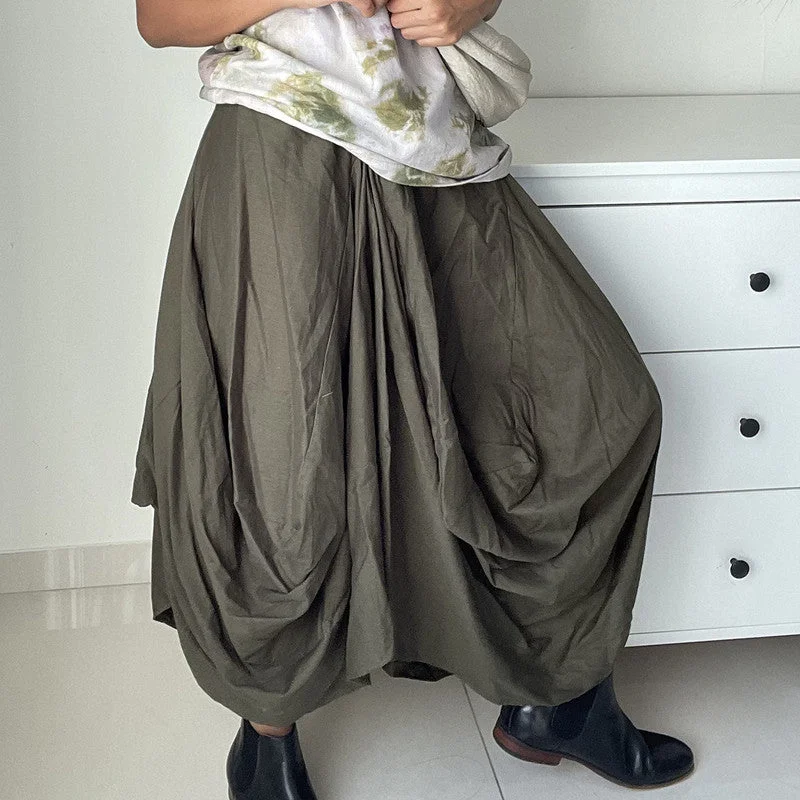Ball Gown Women Dress with a Full Skirt for a Princess - like Look Ball Gown Women Dress with a Full Skirt for a Princess - like Look Cotton Flax Harem Skirt | Natural Dyed | Military Green Ball Gown Women Dress with a Full Skirt for a Princess - like Look Ball Gown Women Dress with a Full Skirt for a Princess - like Look Cotton Flax Harem Skirt | Natural Dyed | Military Green
