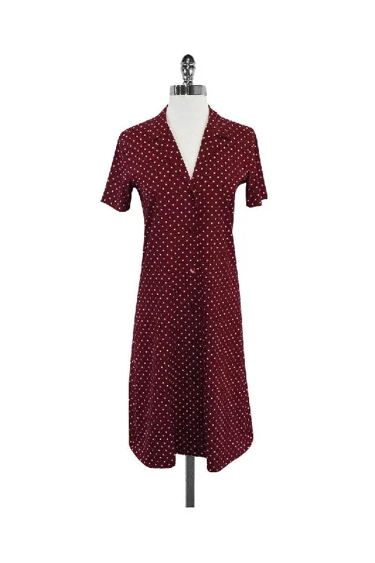 Strapless Women Dress with a Built - in Bra for Comfort and Support Strapless Women Dress with a Built - in Bra for Comfort and Support Piazza Sempione - Maroon & Ivory Polka Dot Shirt Dress Sz 4 Strapless Women Dress with a Built - in Bra for Comfort and Support Strapless Women Dress with a Built - in Bra for Comfort and Support Piazza Sempione - Maroon & Ivory Polka Dot Shirt Dress Sz 4