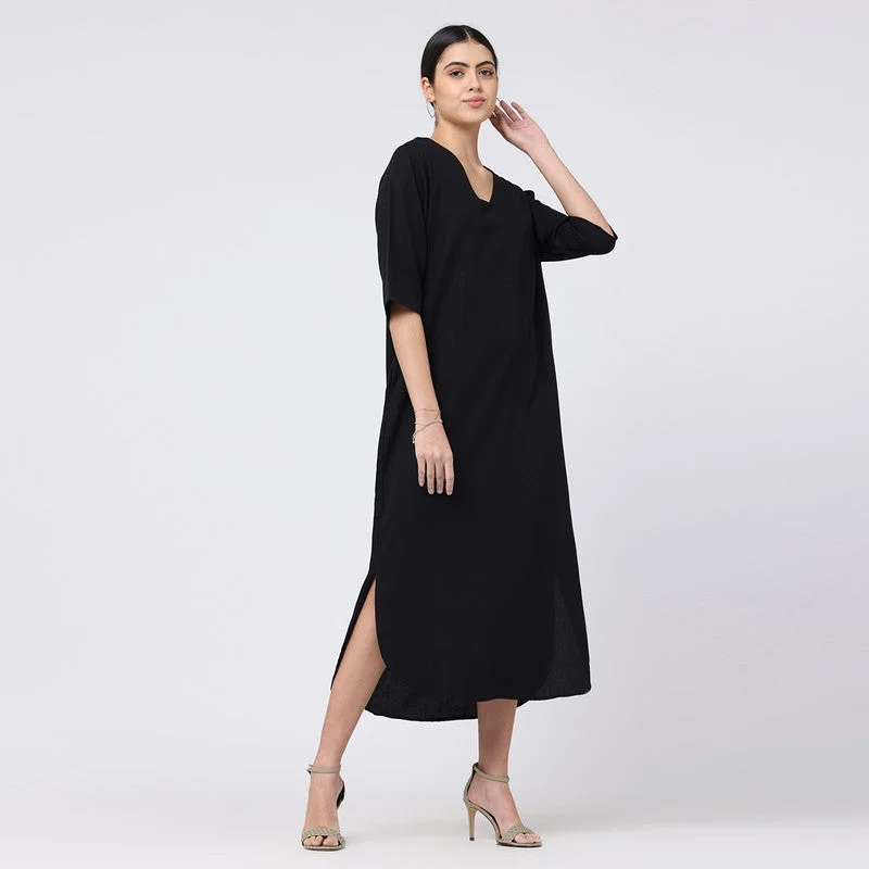 Empire Waist Women Dress to Accentuate the Bust and Conceal the Waist Empire Waist Women Dress to Accentuate the Bust and Conceal the Waist Black Maxi Dress for Women | Cotton Tencel Empire Waist Women Dress to Accentuate the Bust and Conceal the Waist Empire Waist Women Dress to Accentuate the Bust and Conceal the Waist Black Maxi Dress for Women | Cotton Tencel