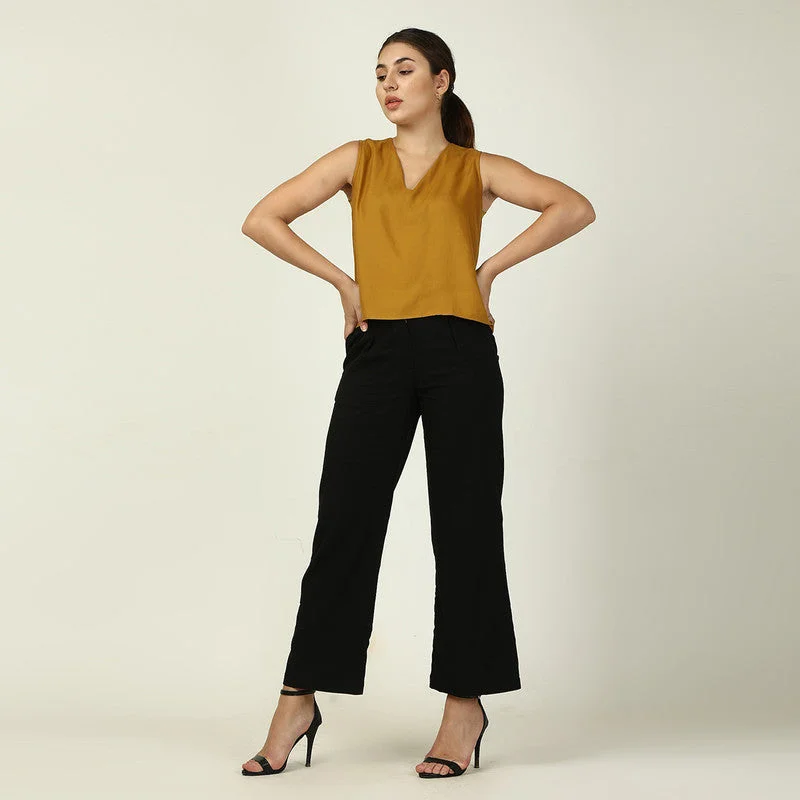 Sleeveless Women Dress in Bright Colors for Summer Parties Sleeveless Women Dress in Bright Colors for Summer Parties Co Ord Set for Women | Modal Twill | Black & Mustard Sleeveless Women Dress in Bright Colors for Summer Parties Sleeveless Women Dress in Bright Colors for Summer Parties Co Ord Set for Women | Modal Twill | Black & Mustard
