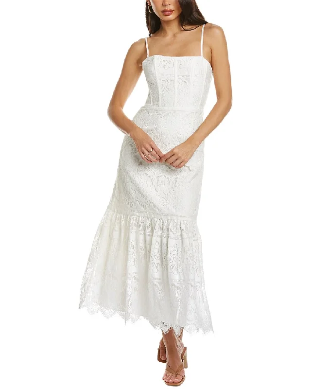 Maxi Women Dress with Floral Print for a Bohemian Vibe Maxi Women Dress with Floral Print for a Bohemian Vibe Saylor Navette Midi Dress