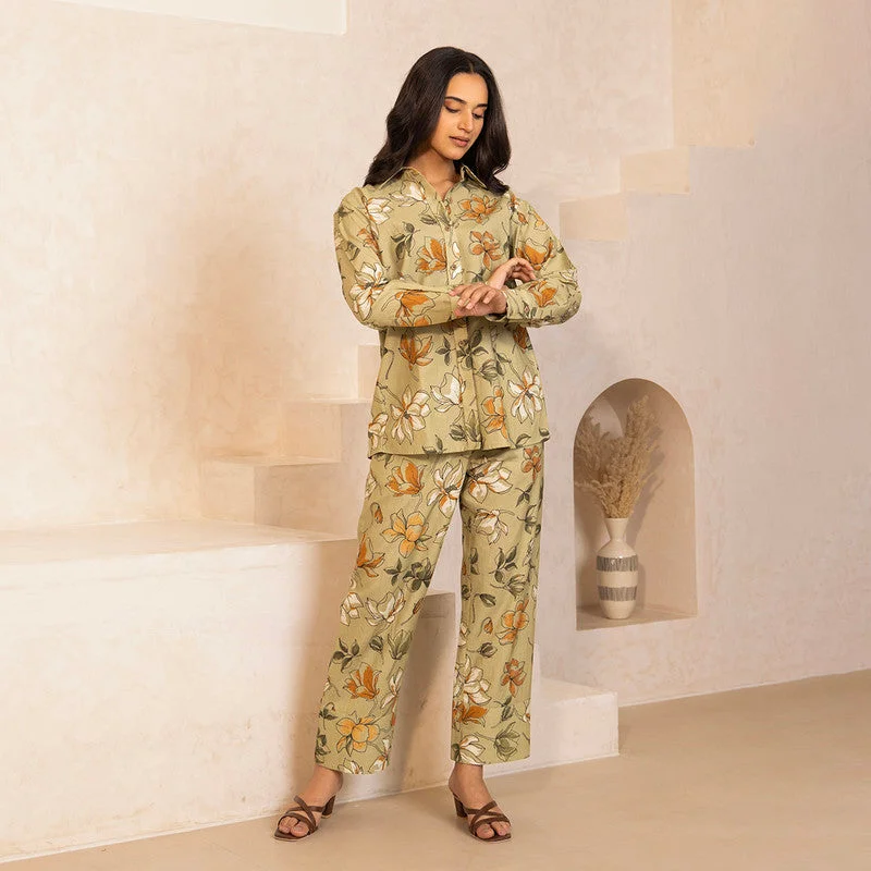 Mermaid - Style Women Dress with a Fitted Silhouette for Special Occasions Mermaid - Style Women Dress with a Fitted Silhouette for Special Occasions Co-Ord Set For Women | Cotton | Magnolia Printed | Multicolour Mermaid - Style Women Dress with a Fitted Silhouette for Special Occasions Mermaid - Style Women Dress with a Fitted Silhouette for Special Occasions Co-Ord Set For Women | Cotton | Magnolia Printed | Multicolour