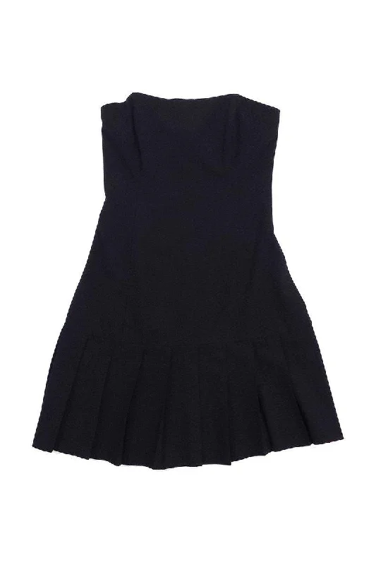 Sleeveless Women Dress in Bright Colors for Summer Parties Sleeveless Women Dress in Bright Colors for Summer Parties Shoshanna - Black Strapless Pleated Hem Dress Sz 4