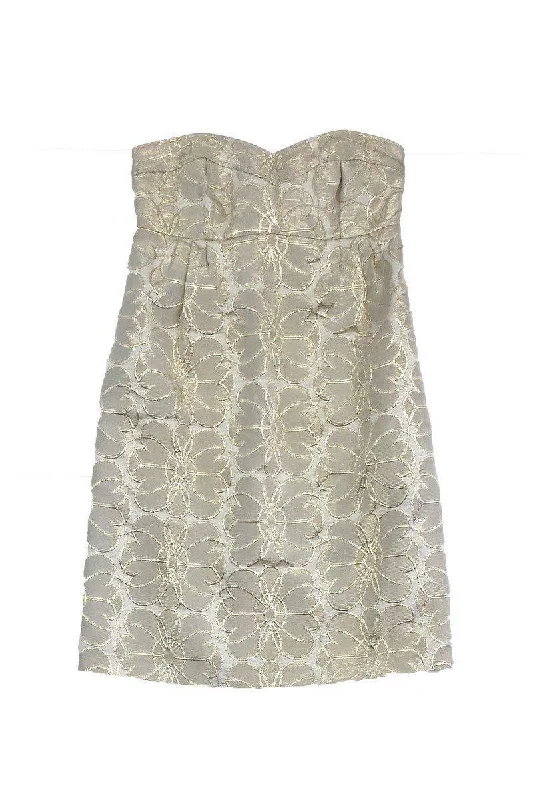 Lace - Embellished Women Dress for an Elegant and Sophisticated Appearance Lace - Embellished Women Dress for an Elegant and Sophisticated Appearance Shoshanna - Gold Metallic Floral Strapless Dress Sz 0 Lace - Embellished Women Dress for an Elegant and Sophisticated Appearance Lace - Embellished Women Dress for an Elegant and Sophisticated Appearance Shoshanna - Gold Metallic Floral Strapless Dress Sz 0