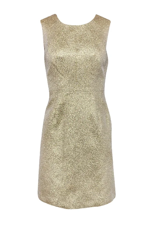 Mermaid - Style Women Dress with a Fitted Silhouette for Special Occasions Mermaid - Style Women Dress with a Fitted Silhouette for Special Occasions Shoshanna - Metallic Gold Sheath Dress Sz 2