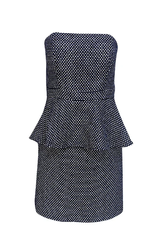 Little Black Women Dress with Sequins for a Glamorous Night Out Little Black Women Dress with Sequins for a Glamorous Night Out Shoshanna - Navy & White Woven Strapless Peplum Dress Sz 4 Little Black Women Dress with Sequins for a Glamorous Night Out Little Black Women Dress with Sequins for a Glamorous Night Out Shoshanna - Navy & White Woven Strapless Peplum Dress Sz 4
