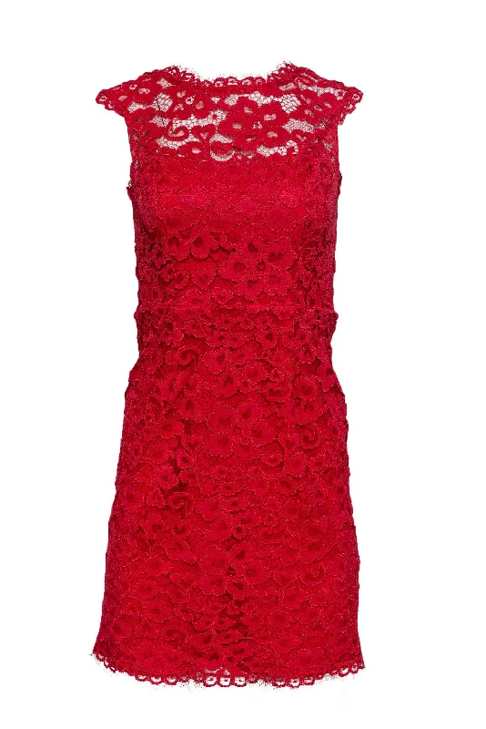 Sheath Women Dress with a Tailored Fit for a Professional Look Sheath Women Dress with a Tailored Fit for a Professional Look Shoshanna - Red Lace Dress Sz 0