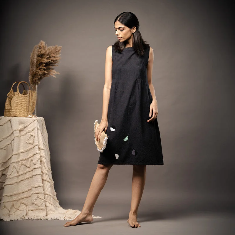 Little Black Women Dress with Sequins for a Glamorous Night Out Little Black Women Dress with Sequins for a Glamorous Night Out Cotton Black Strappy Dress | Hand Applique Little Black Women Dress with Sequins for a Glamorous Night Out Little Black Women Dress with Sequins for a Glamorous Night Out Cotton Black Strappy Dress | Hand Applique