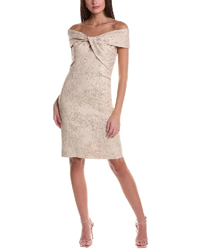 Off - the - Shoulder Women Dress for a Romantic and Feminine Look Off - the - Shoulder Women Dress for a Romantic and Feminine Look Teri Jon by Rickie Freeman Bow Neck Sheath Dress Off - the - Shoulder Women Dress for a Romantic and Feminine Look Off - the - Shoulder Women Dress for a Romantic and Feminine Look Teri Jon by Rickie Freeman Bow Neck Sheath Dress