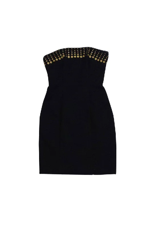 Little Black Women Dress with Sequins for a Glamorous Night Out Little Black Women Dress with Sequins for a Glamorous Night Out Trina Turk - Black Strapless Dress w/ Gold Detail Sz 4 Little Black Women Dress with Sequins for a Glamorous Night Out Little Black Women Dress with Sequins for a Glamorous Night Out Trina Turk - Black Strapless Dress w/ Gold Detail Sz 4