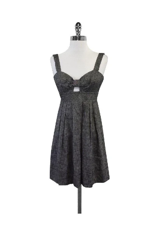 Sheath Women Dress with a Tailored Fit for a Professional Look Sheath Women Dress with a Tailored Fit for a Professional Look Trina Turk - Grey Chambray Linen Bow Dress Sz 0 Sheath Women Dress with a Tailored Fit for a Professional Look Sheath Women Dress with a Tailored Fit for a Professional Look Trina Turk - Grey Chambray Linen Bow Dress Sz 0