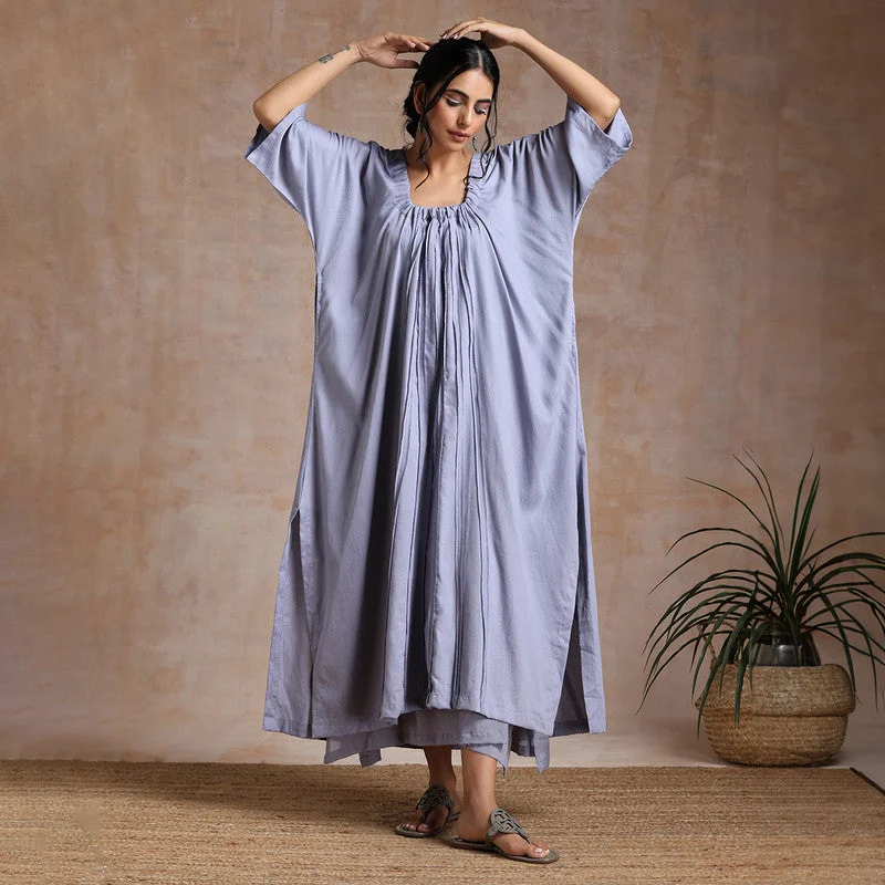 Lace - Embellished Women Dress for an Elegant and Sophisticated Appearance Lace - Embellished Women Dress for an Elegant and Sophisticated Appearance Soft Cotton Kaftan Dress with Slip | A-Line | Side Slit | Grey Lace - Embellished Women Dress for an Elegant and Sophisticated Appearance Lace - Embellished Women Dress for an Elegant and Sophisticated Appearance Soft Cotton Kaftan Dress with Slip | A-Line | Side Slit | Grey