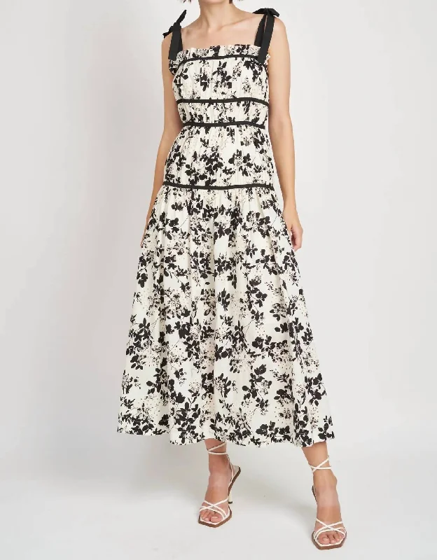 Mermaid - Style Women Dress with a Fitted Silhouette for Special Occasions Mermaid - Style Women Dress with a Fitted Silhouette for Special Occasions Vivi Midi Dress In Ivory/black Mermaid - Style Women Dress with a Fitted Silhouette for Special Occasions Mermaid - Style Women Dress with a Fitted Silhouette for Special Occasions Vivi Midi Dress In Ivory/black