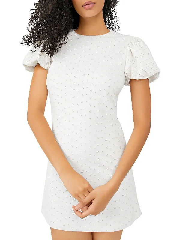 Little Black Women Dress with Sequins for a Glamorous Night Out Little Black Women Dress with Sequins for a Glamorous Night Out Womens Eyelet Tie-back Fit & Flare Dress