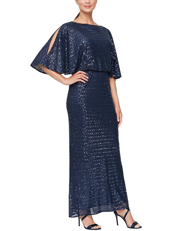 Pleated Women Dress with a Timeless and Elegant Texture Pleated Women Dress with a Timeless and Elegant Texture Womens Sequined Maxi Evening Dress