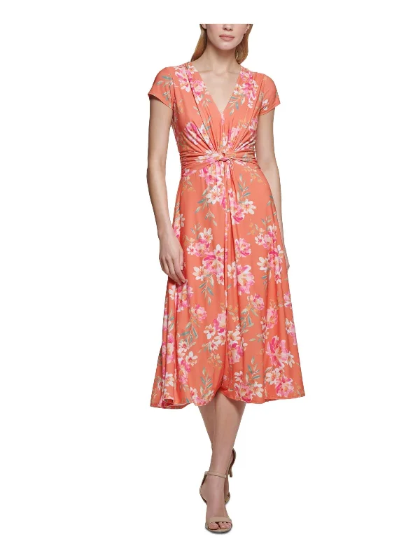 Pleated Women Dress with a Timeless and Elegant Texture Pleated Women Dress with a Timeless and Elegant Texture Womens V-Neck Mid-Calf Midi Dress