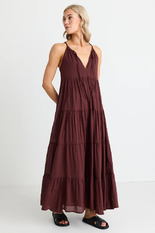 Mermaid - Style Women Dress with a Fitted Silhouette for Special Occasions Mermaid - Style Women Dress with a Fitted Silhouette for Special Occasions Affair Rosewood Strappy Tiered Maxi Dress Mermaid - Style Women Dress with a Fitted Silhouette for Special Occasions Mermaid - Style Women Dress with a Fitted Silhouette for Special Occasions Affair Rosewood Strappy Tiered Maxi Dress