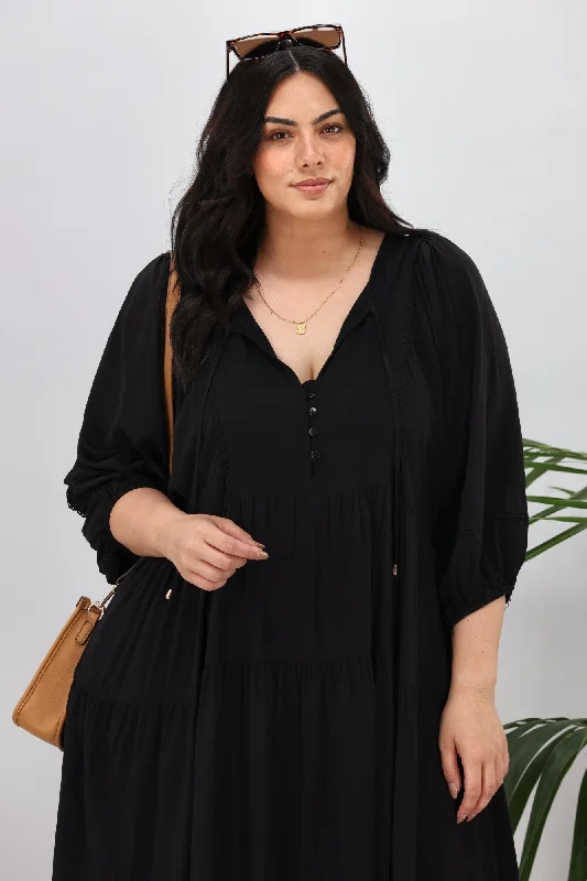 Wrap - Style Women Dress with Adjustable Fit for All Body Types Wrap - Style Women Dress with Adjustable Fit for All Body Types Boho Australia Harley Dress Black Wrap - Style Women Dress with Adjustable Fit for All Body Types Wrap - Style Women Dress with Adjustable Fit for All Body Types Boho Australia Harley Dress Black