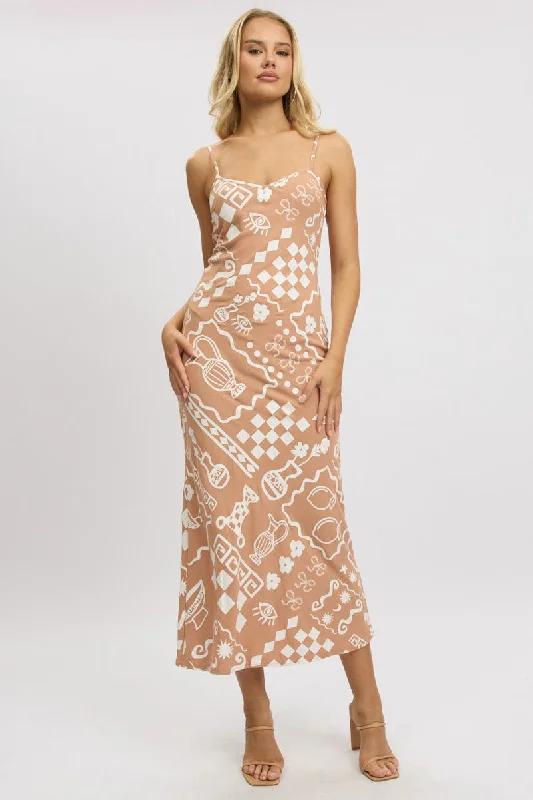 Strapless Women Dress with a Built - in Bra for Comfort and Support Strapless Women Dress with a Built - in Bra for Comfort and Support Brown Abstract Maxi Dress Bias Cut Linen Blend Strapless Women Dress with a Built - in Bra for Comfort and Support Strapless Women Dress with a Built - in Bra for Comfort and Support Brown Abstract Maxi Dress Bias Cut Linen Blend