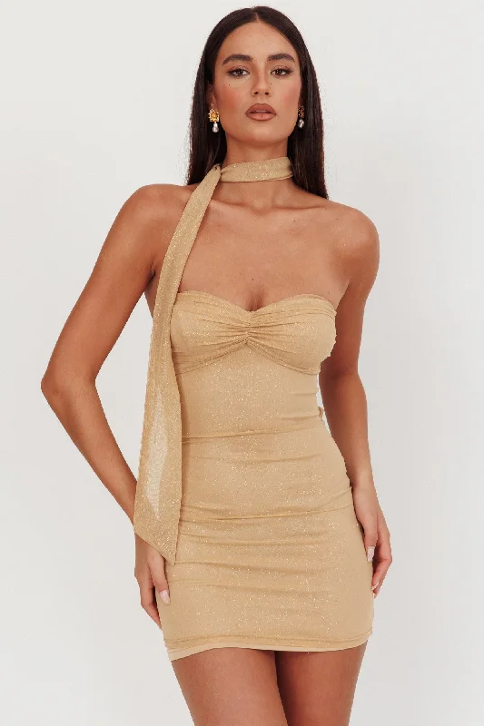 Plus Size Women Dress with a Flattering A - Line Cut for Comfort and Style Plus Size Women Dress with a Flattering A - Line Cut for Comfort and Style Elma Bandeau Neck Tie Mini Dress Gold Plus Size Women Dress with a Flattering A - Line Cut for Comfort and Style Plus Size Women Dress with a Flattering A - Line Cut for Comfort and Style Elma Bandeau Neck Tie Mini Dress Gold