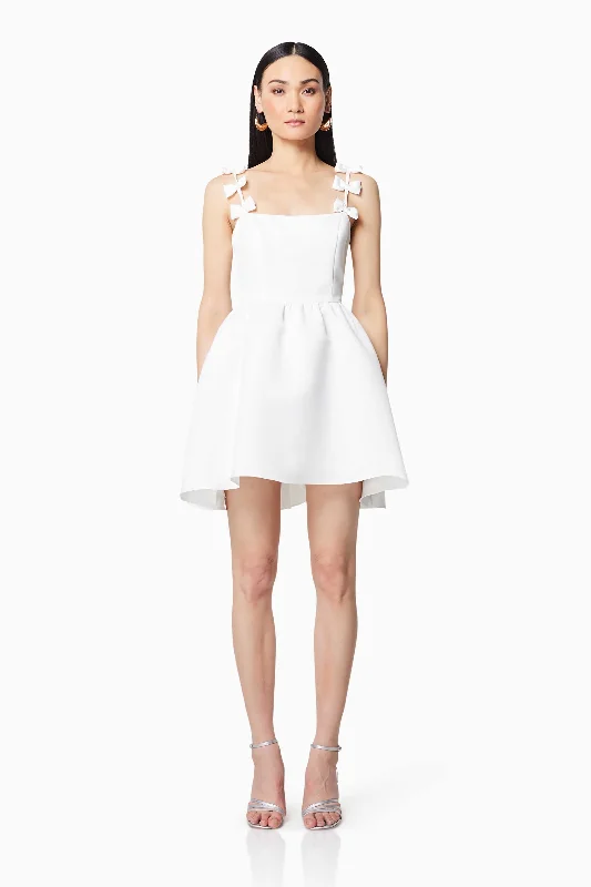 Wrap - Style Women Dress with Adjustable Fit for All Body Types Wrap - Style Women Dress with Adjustable Fit for All Body Types Enchantment Mini Dress In White Wrap - Style Women Dress with Adjustable Fit for All Body Types Wrap - Style Women Dress with Adjustable Fit for All Body Types Enchantment Mini Dress In White
