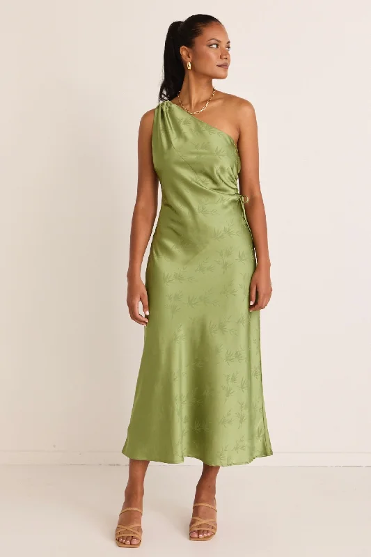 Halter Neck Women Dress to Show Off the Shoulders and Neckline Halter Neck Women Dress to Show Off the Shoulders and Neckline Fantasy Grass Jacquard One Shoulder Midi Dress Halter Neck Women Dress to Show Off the Shoulders and Neckline Halter Neck Women Dress to Show Off the Shoulders and Neckline Fantasy Grass Jacquard One Shoulder Midi Dress