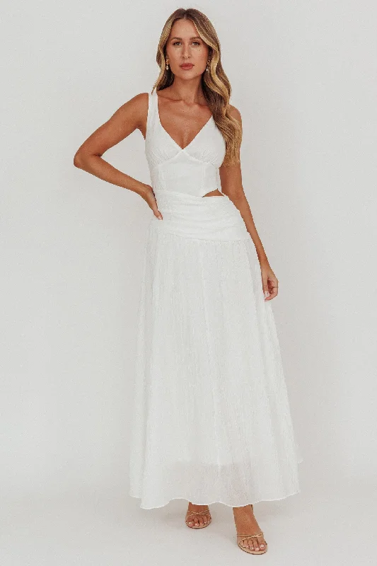 Off - the - Shoulder Women Dress for a Romantic and Feminine Look Off - the - Shoulder Women Dress for a Romantic and Feminine Look First Dates Waist Cut-Out Maxi Dress White Off - the - Shoulder Women Dress for a Romantic and Feminine Look Off - the - Shoulder Women Dress for a Romantic and Feminine Look First Dates Waist Cut-Out Maxi Dress White