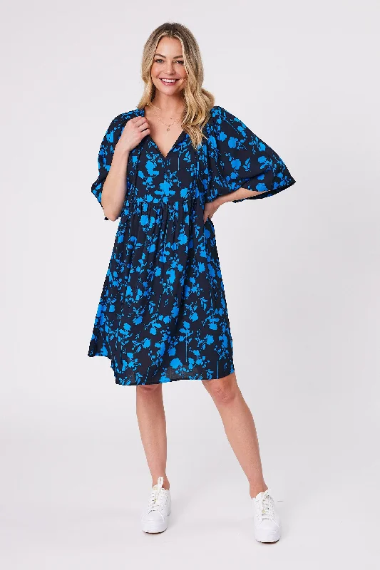 Sheath Women Dress with a Tailored Fit for a Professional Look Sheath Women Dress with a Tailored Fit for a Professional Look Gloss by Shine On Antonia Wide Sleeve Dress Black Blue Floral Sheath Women Dress with a Tailored Fit for a Professional Look Sheath Women Dress with a Tailored Fit for a Professional Look Gloss by Shine On Antonia Wide Sleeve Dress Black Blue Floral