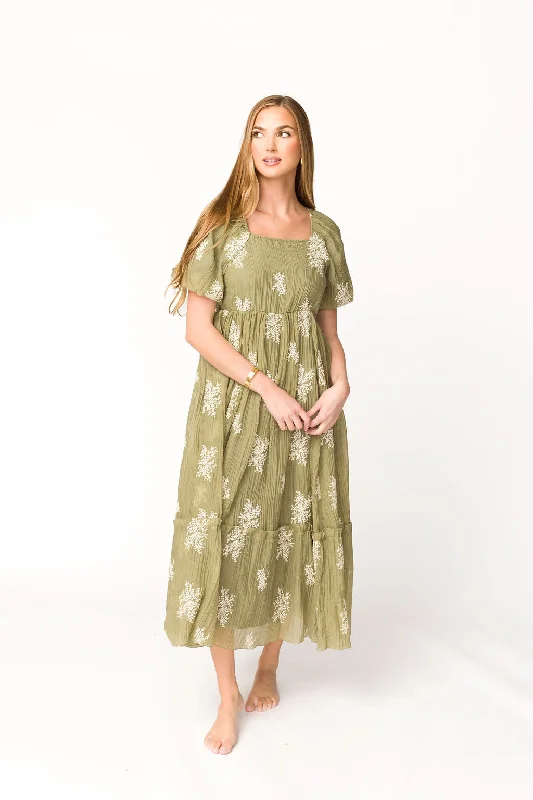 Wrap - Style Women Dress with Adjustable Fit for All Body Types Wrap - Style Women Dress with Adjustable Fit for All Body Types Hallie Embroidered Maxi Dress in Olive - Bump Friendly & Inclusive Sizing (S-3XL) Wrap - Style Women Dress with Adjustable Fit for All Body Types Wrap - Style Women Dress with Adjustable Fit for All Body Types Hallie Embroidered Maxi Dress in Olive - Bump Friendly & Inclusive Sizing (S-3XL)