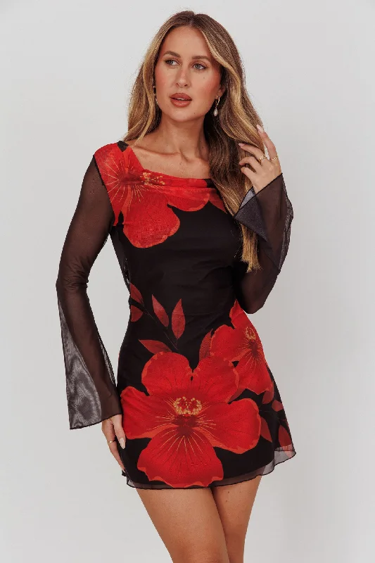 Halter Neck Women Dress to Show Off the Shoulders and Neckline Halter Neck Women Dress to Show Off the Shoulders and Neckline Isabella Long Sleeve Backless Mini Dress Hibiscus Black Halter Neck Women Dress to Show Off the Shoulders and Neckline Halter Neck Women Dress to Show Off the Shoulders and Neckline Isabella Long Sleeve Backless Mini Dress Hibiscus Black