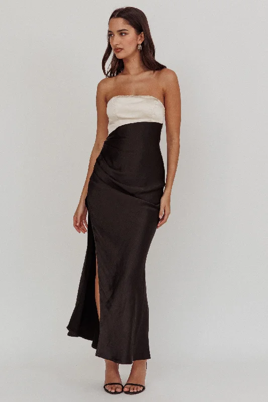 Maxi Women Dress with Floral Print for a Bohemian Vibe Maxi Women Dress with Floral Print for a Bohemian Vibe Kamillia Strapless Split Maxi Dress Black Maxi Women Dress with Floral Print for a Bohemian Vibe Maxi Women Dress with Floral Print for a Bohemian Vibe Kamillia Strapless Split Maxi Dress Black