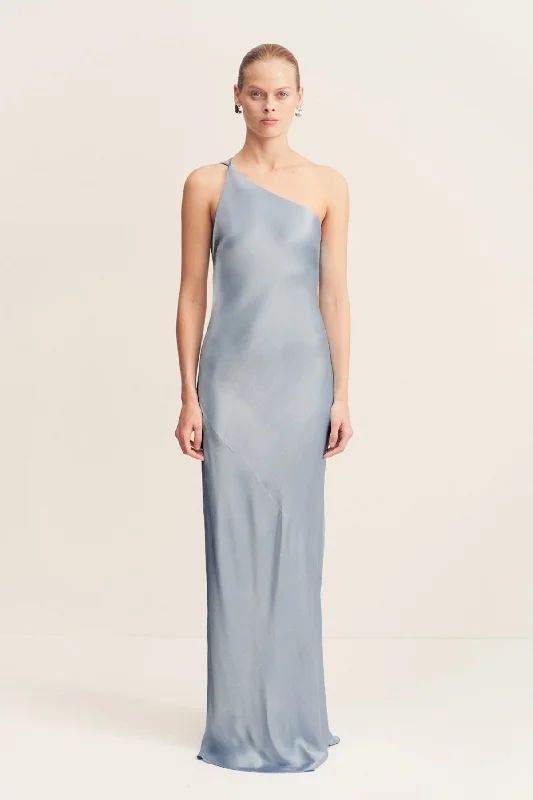 Lace - Embellished Women Dress for an Elegant and Sophisticated Appearance Lace - Embellished Women Dress for an Elegant and Sophisticated Appearance LA LUNE ONE SHOULDER COWL BACK MAXI DRESS - POWDER BLUE Lace - Embellished Women Dress for an Elegant and Sophisticated Appearance Lace - Embellished Women Dress for an Elegant and Sophisticated Appearance LA LUNE ONE SHOULDER COWL BACK MAXI DRESS - POWDER BLUE